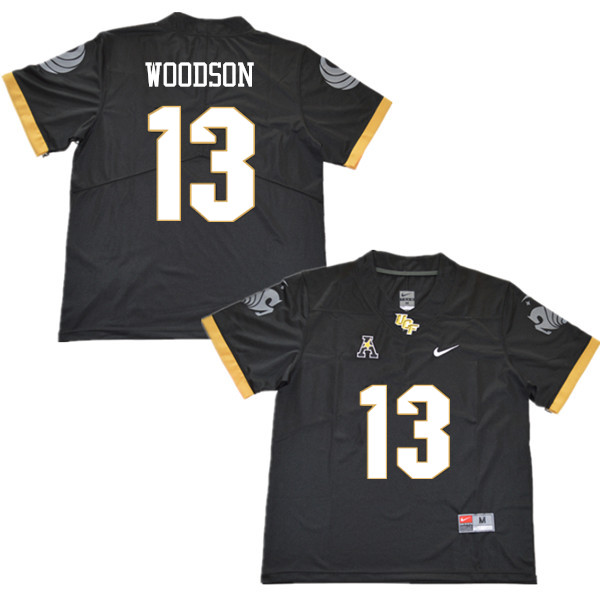 Men #13 Landon Woodson UCF Knights College Football Jerseys Sale-Black - Click Image to Close